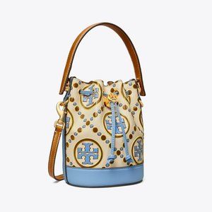 Brand New: Tory Burch Mini T Monogram Bucket Bag